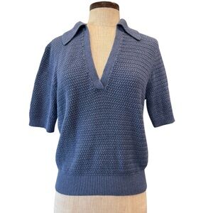 The reset chain link knit polo sweater